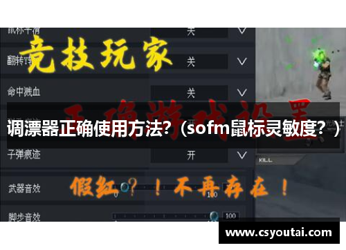 调漂器正确使用方法？(sofm鼠标灵敏度？)